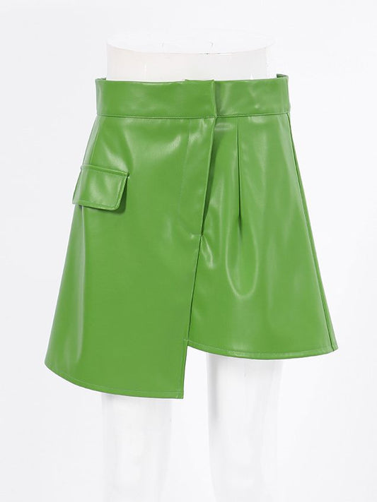 Autumn And Winter New PU Leather Matte Leather Skirt