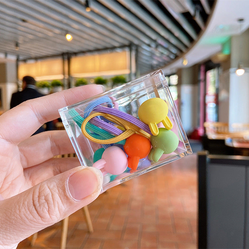 Color Hair Ring Fluorescent Bright Color Hair Rope
