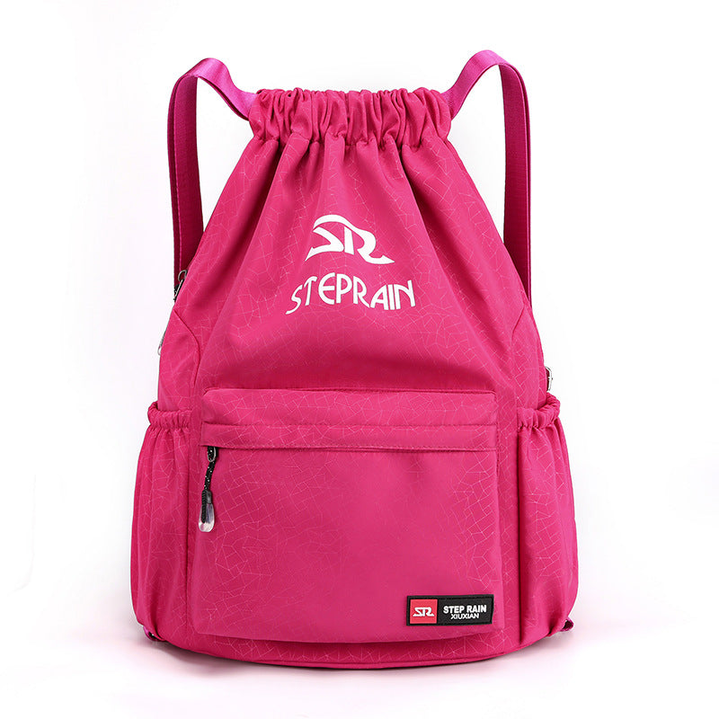 Drawstring Solid Color Simple Drawstring Lightweight Double-shoulder Backpack