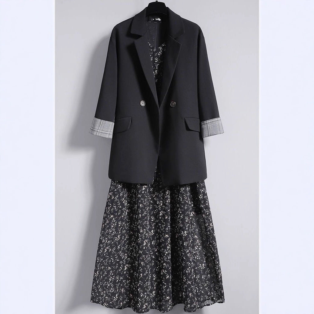 Fashion Plus Size Floral Dress Suit For Women