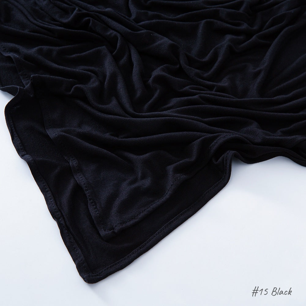 Malaysia Pure Color Modal Curling Mercerized Cotton Scarf