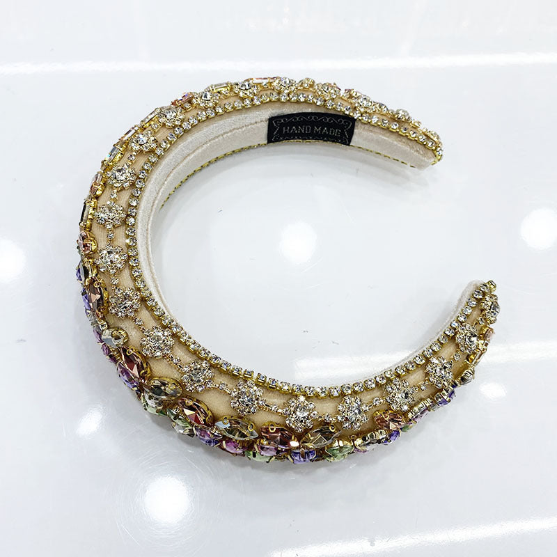 Women's Rhinestone Wide Side Catwalk Trendy Hair Band