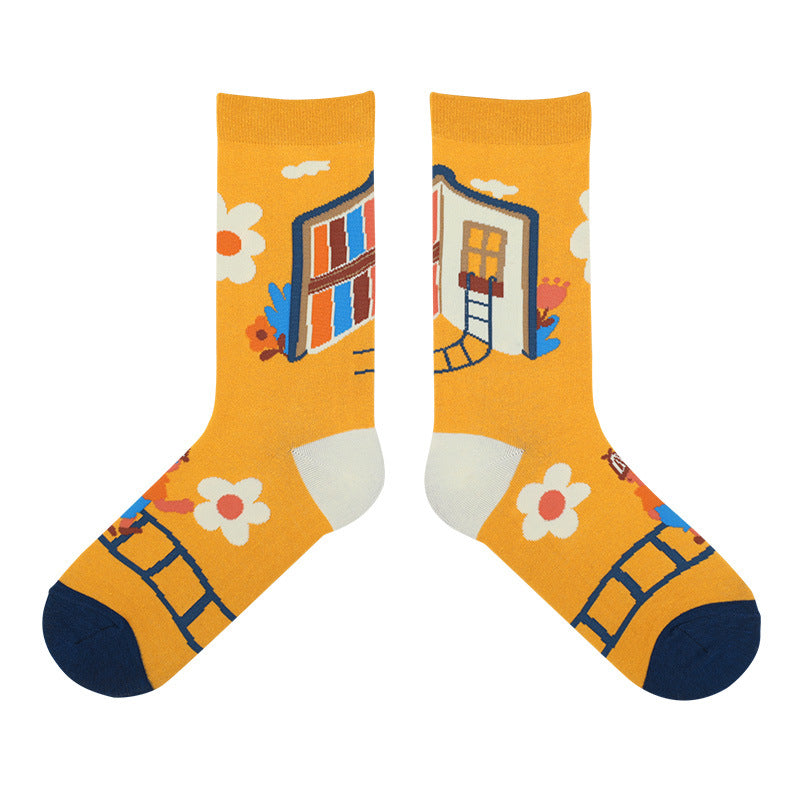 I Love Learning Series Of Personalized Mid-tube Women's Socks