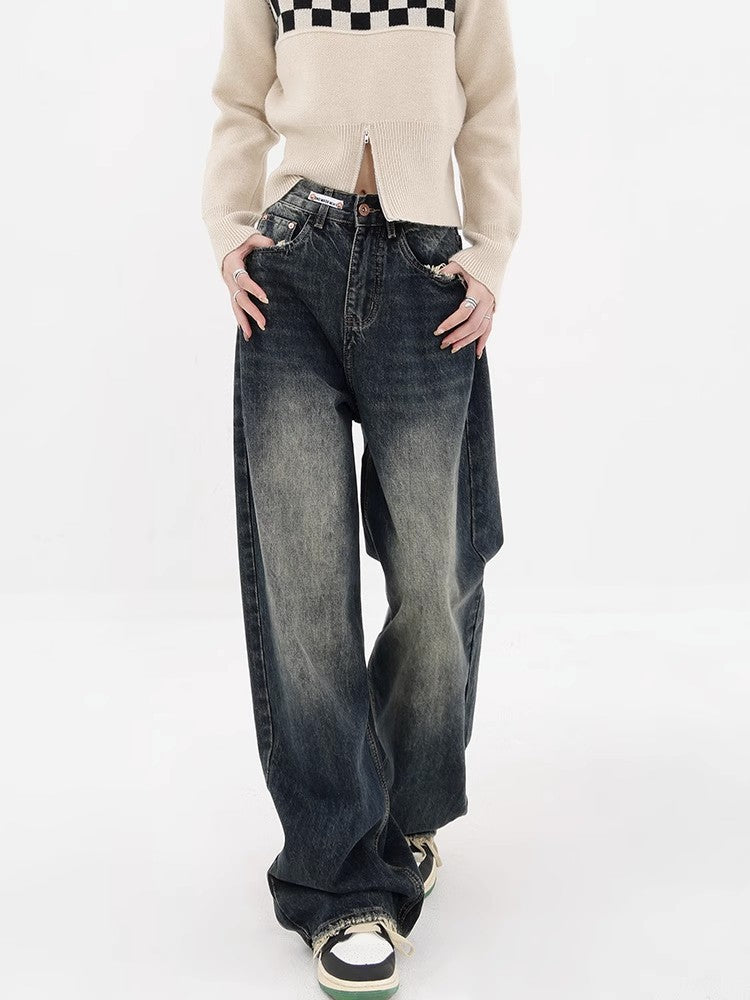 Autumn Retro Design Women's High Waist Jeans