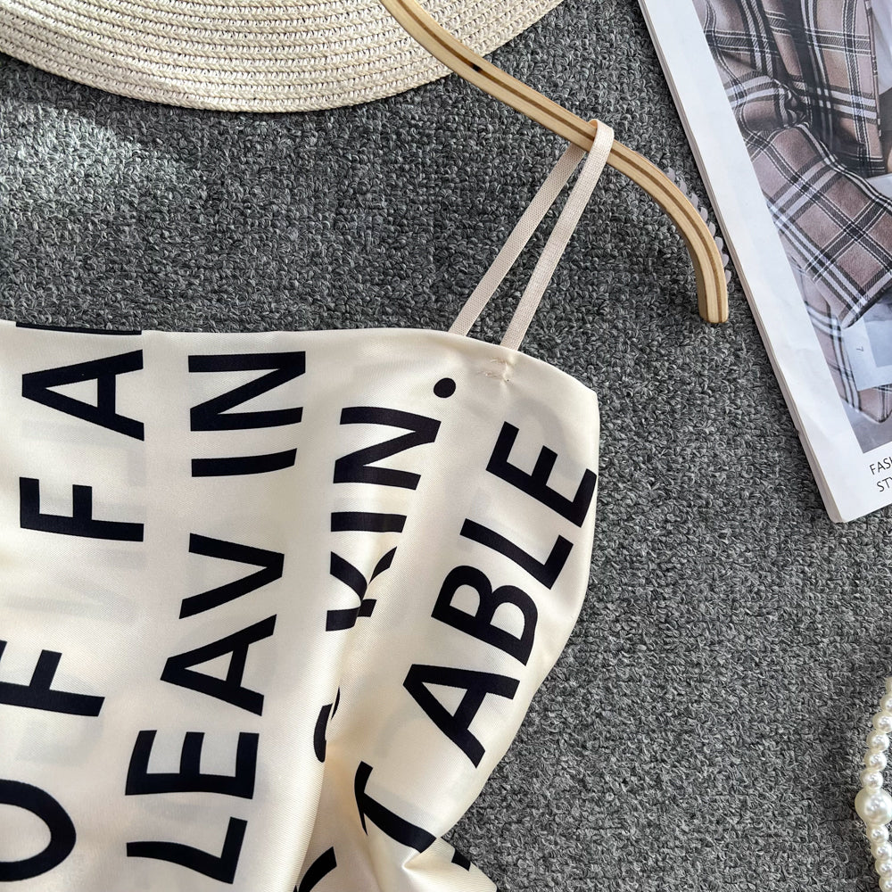Triangle Belly Pocket Letter Bra Scarf Vest