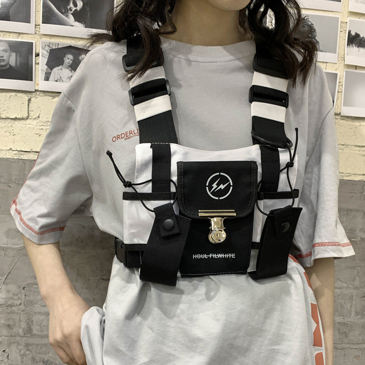 Men's Street Hip-hop Vest Small Backpack