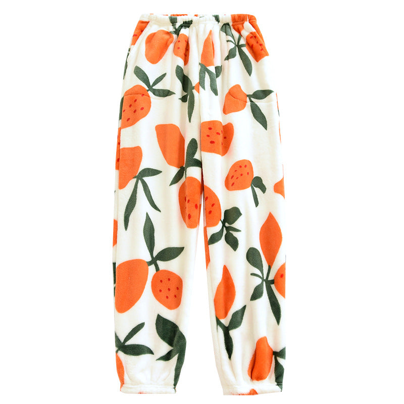 Fleece-lined Thickened Autumn And Winter Women's Trousers Warm