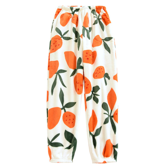Fleece-lined Thickened Autumn And Winter Women's Trousers Warm
