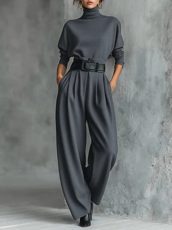 High-grade Ice Silk American High Waist Suit Pants