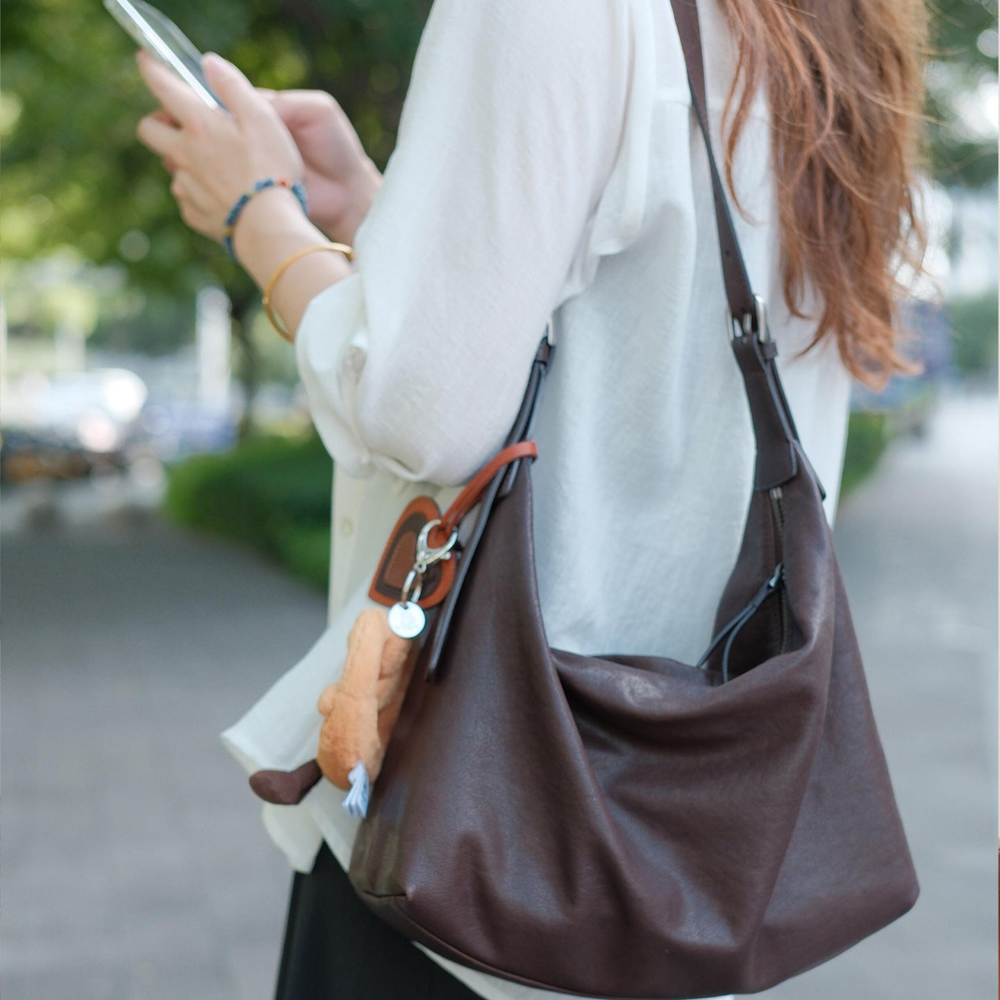 Large-capacity Genuine Leather Crossbody Bag