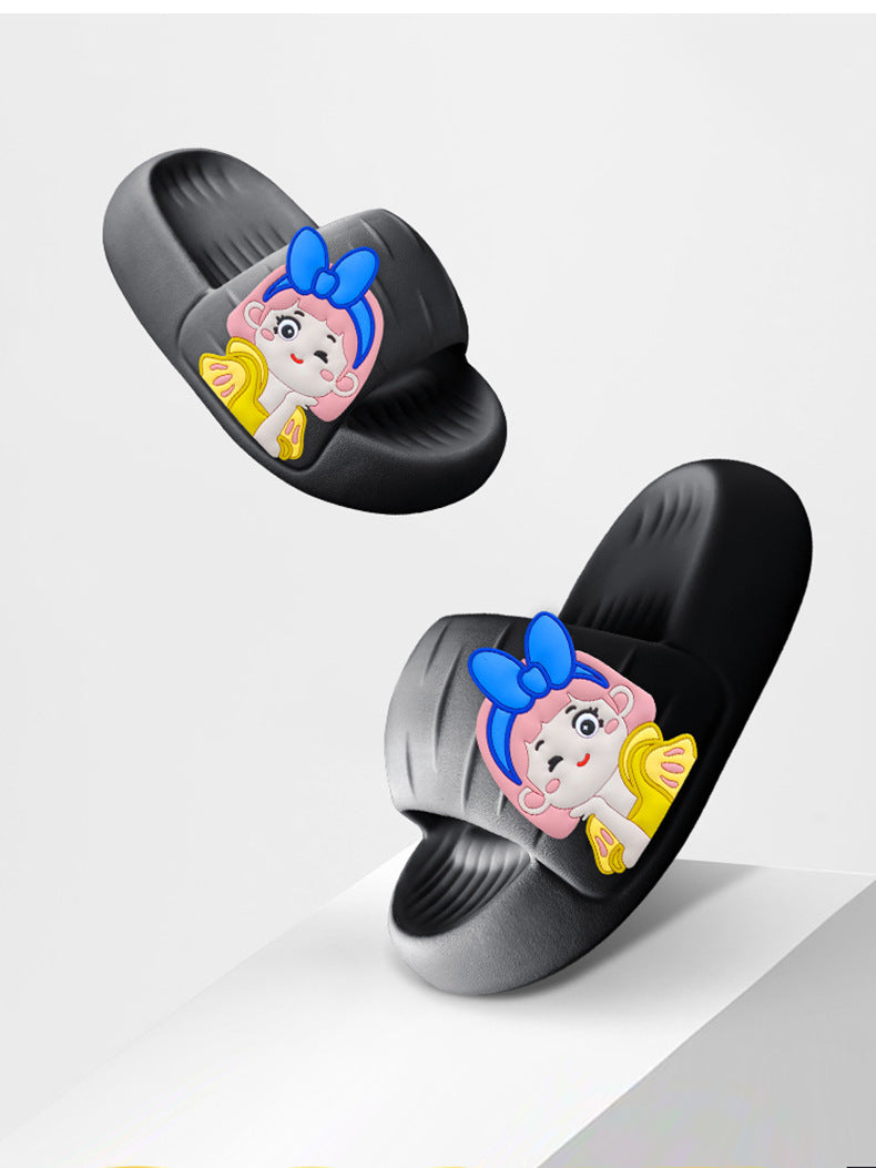 Princess Elsa High-grade Sandals Women's Summer Household Thick-soled Non-slip EVA Slip-on Slippers Women's Outer