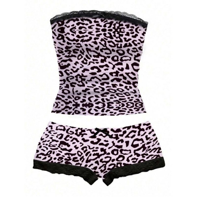 Lace Camisole And Shorts Two-piece Set