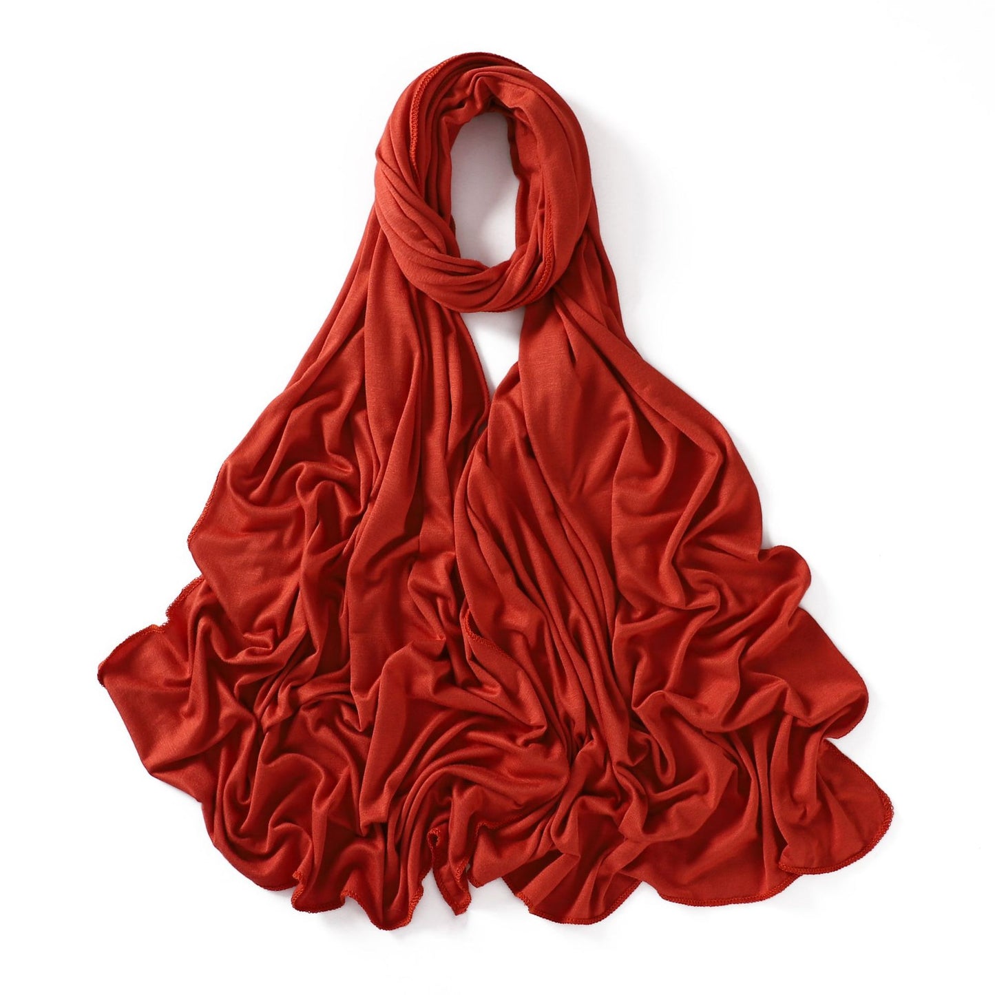 Colors Solid Color Modal Scarf Small Size Monochrome Jersey Veil Mercerized Cotton Scarf