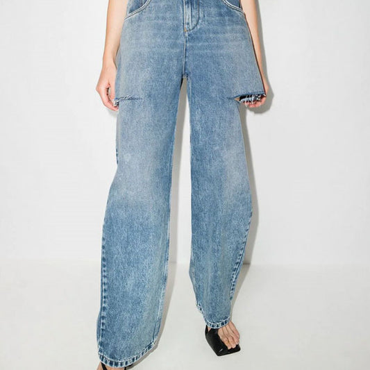 Spring And Summer New Cut Process Wash Jeans
