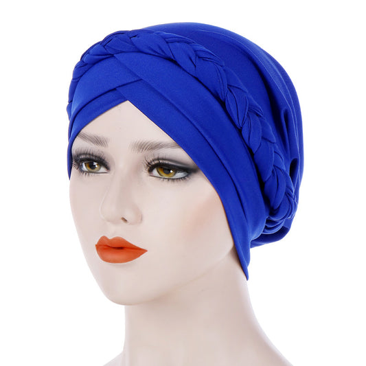 Monochrome Braided Baotou Hat Milk Silk India