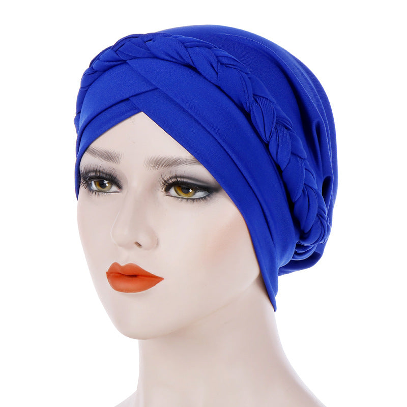Monochrome Braided Baotou Hat Milk Silk India