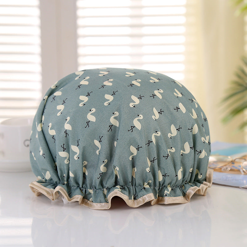 Double-layer Waterproof Shower Cap Disposable Hair