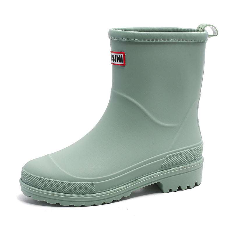 Fashion Korean Women's Fashion Short And Mid-calf Length Rain Shoes