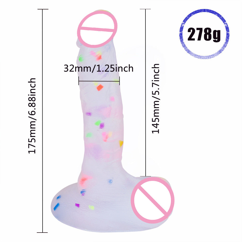 Confetti Color Particles High Transparent Jelly Crystal Rainbow Silicone