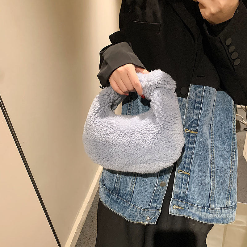 Popular Niche Lamb Wool Mobile Phone Bag