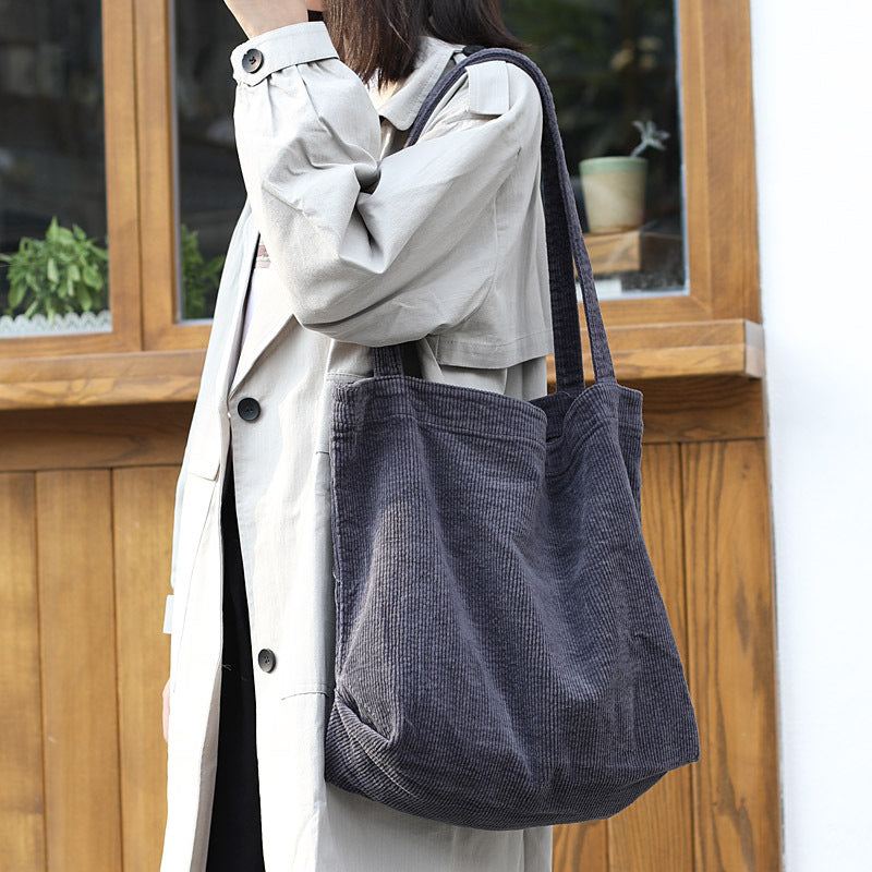 Large-capacity Shopping Bag, Casual And Artistic Canvas Tote Bag