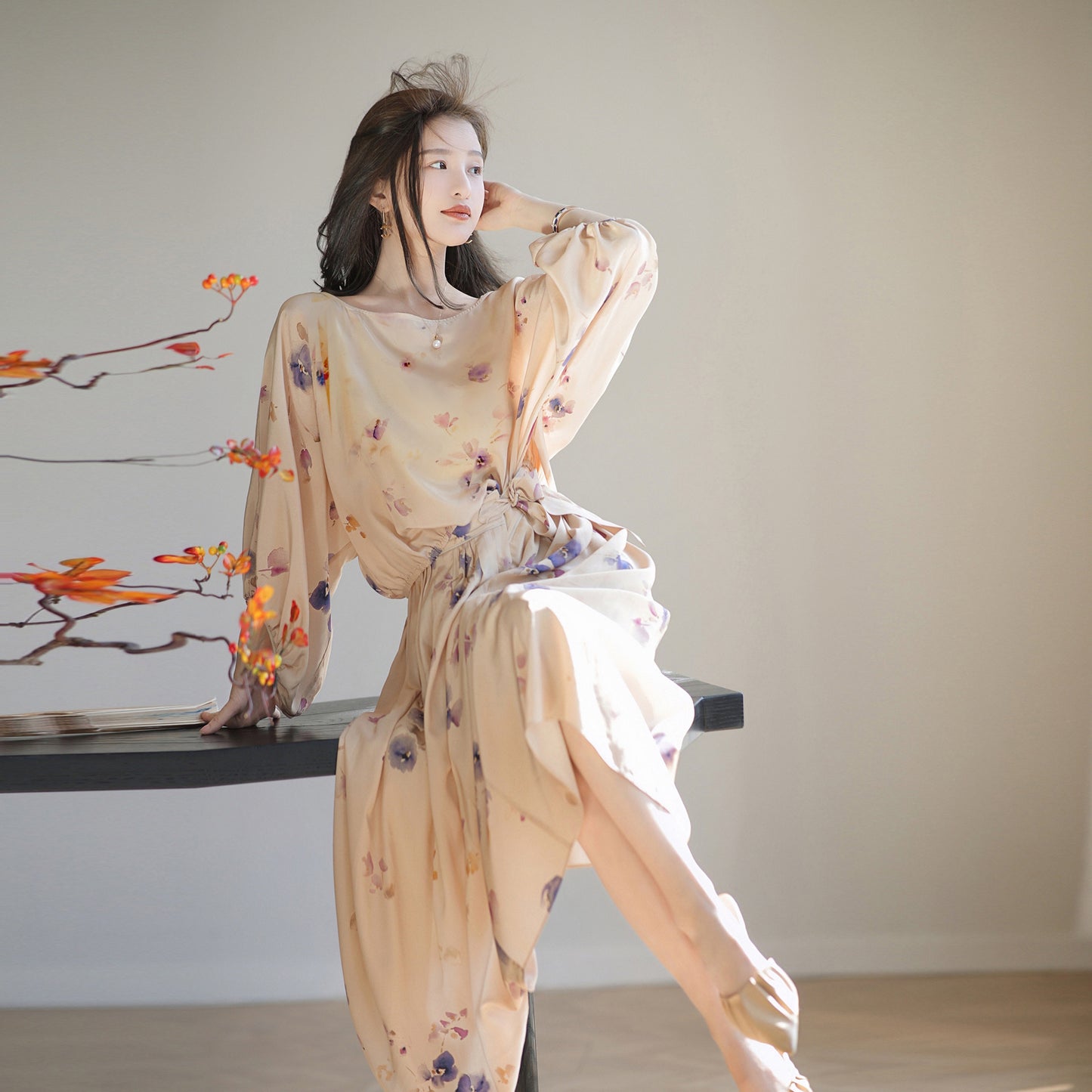 Fairy Tea Break Long Sleeve Dress