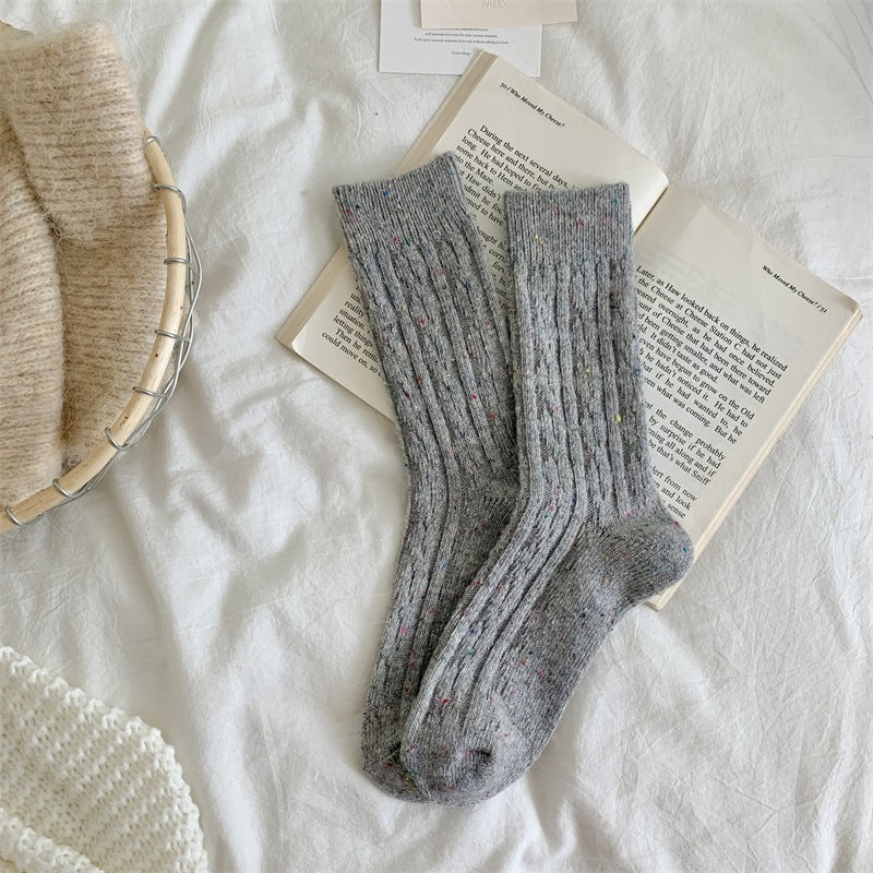 Womens Thick Insulated Wool Mid-calf Socks