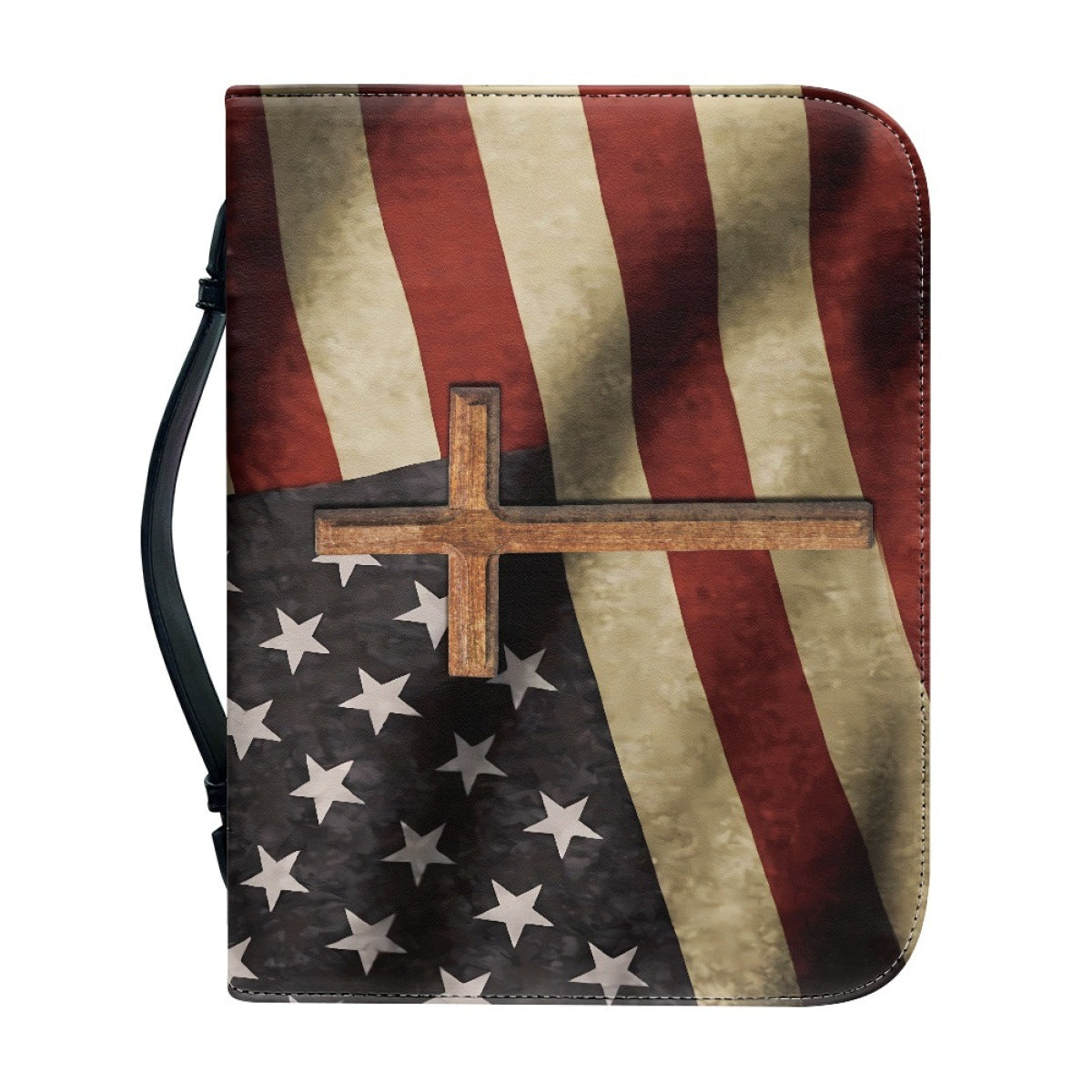 Portable Printing Book Protection Storage Holy Book Cross Sunflower Handbag