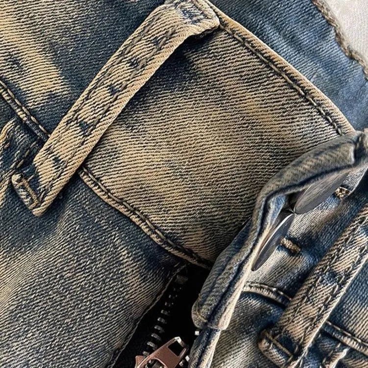 Retro American-Style High-Waisted Denim Hot Shorts For Women