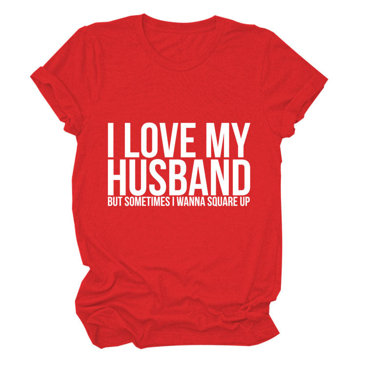 Letters Fashion Round Neck Short Sleeve Ebay Women's T-shirt