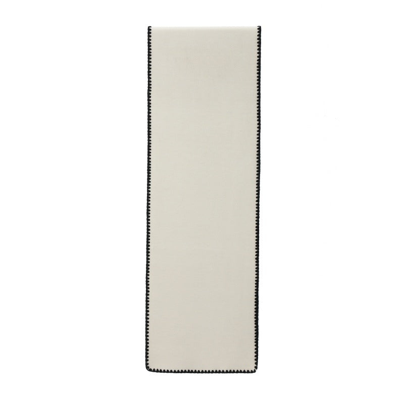 Double-sided Men's Lady Couple Casual High-grade Solid Color Scarf