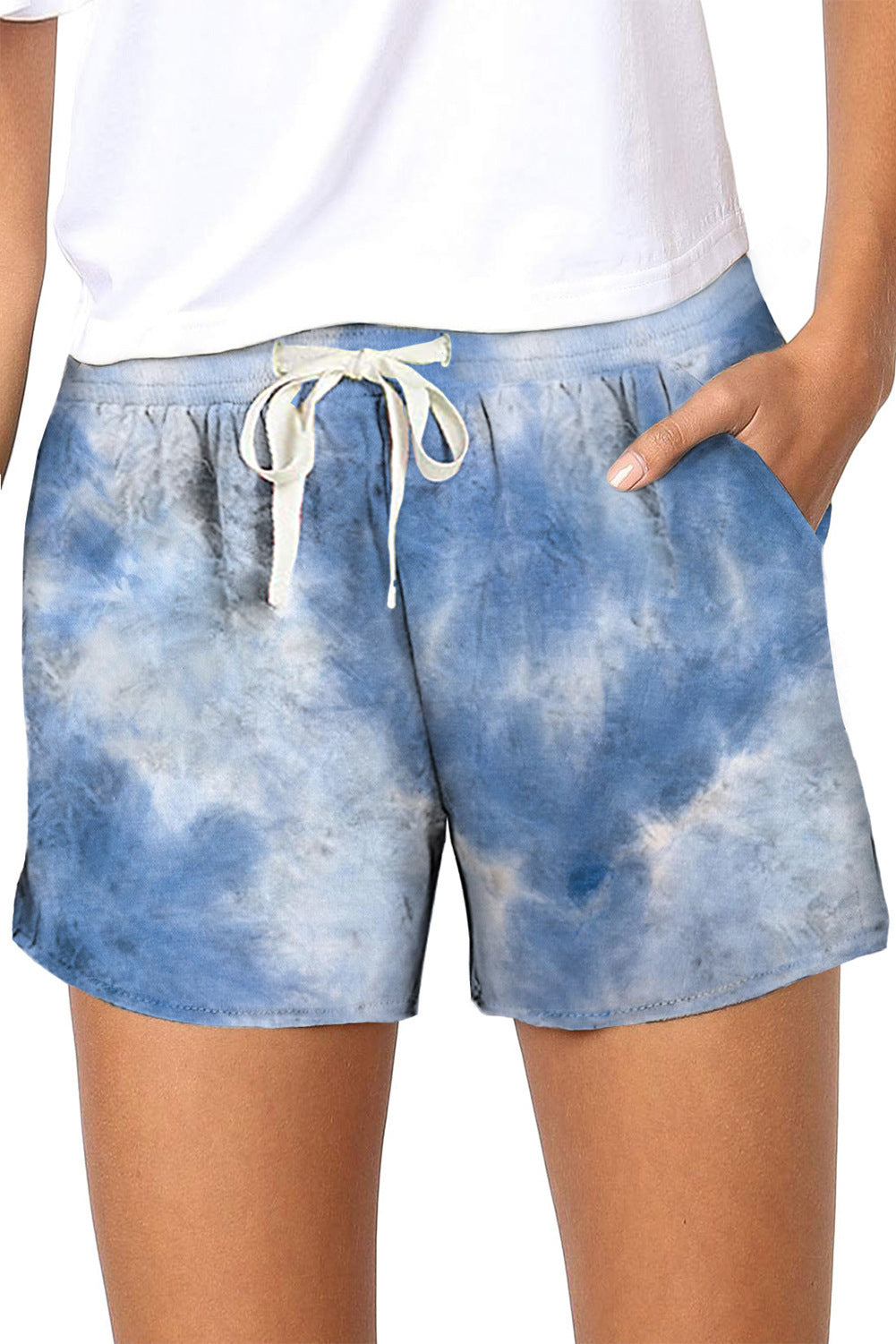 Summer Slim Tie Dye Patterned Gradient Casual Beachwear Shorts
