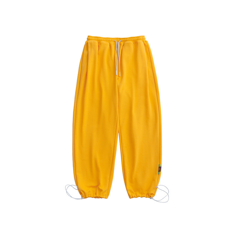 Solid Color Casual Loose Drawstring Sweatpants