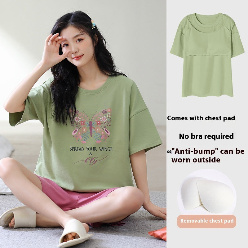 Casual Loose Home Wear Korean Style Sweet Two-piece Suit