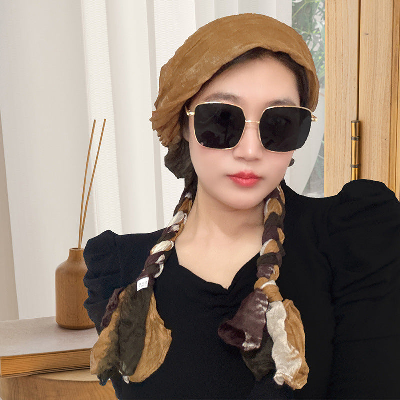 Hand-woven Hair Braid Scarf Girls Fashion Thin Scarf