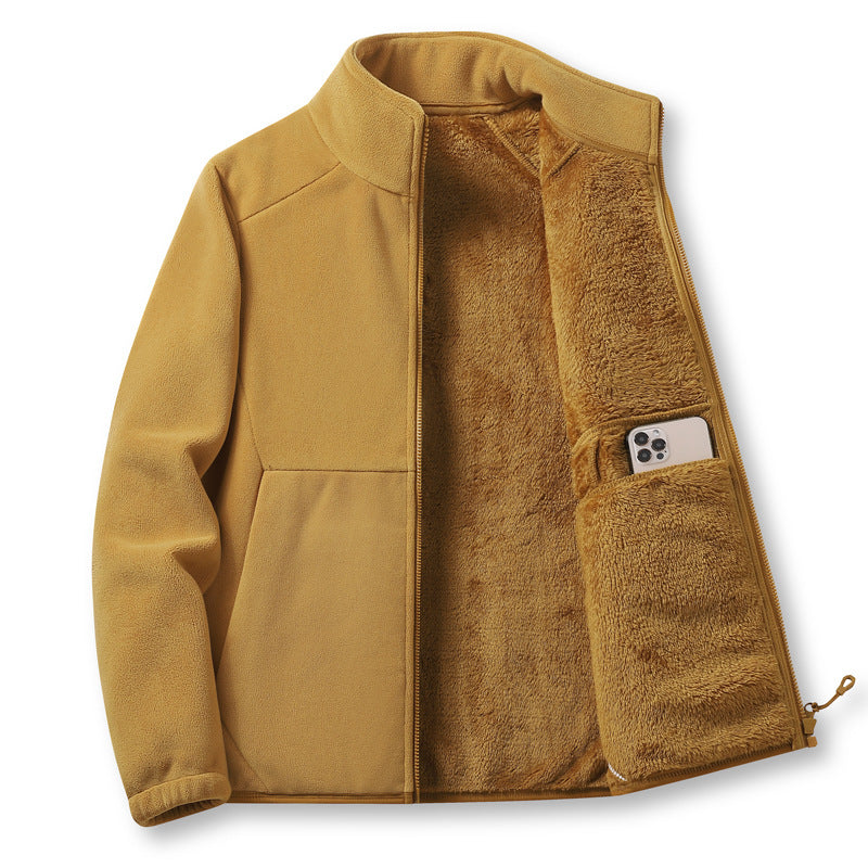 Sweater Couple Lambswool Double-sided Fleece Jacket