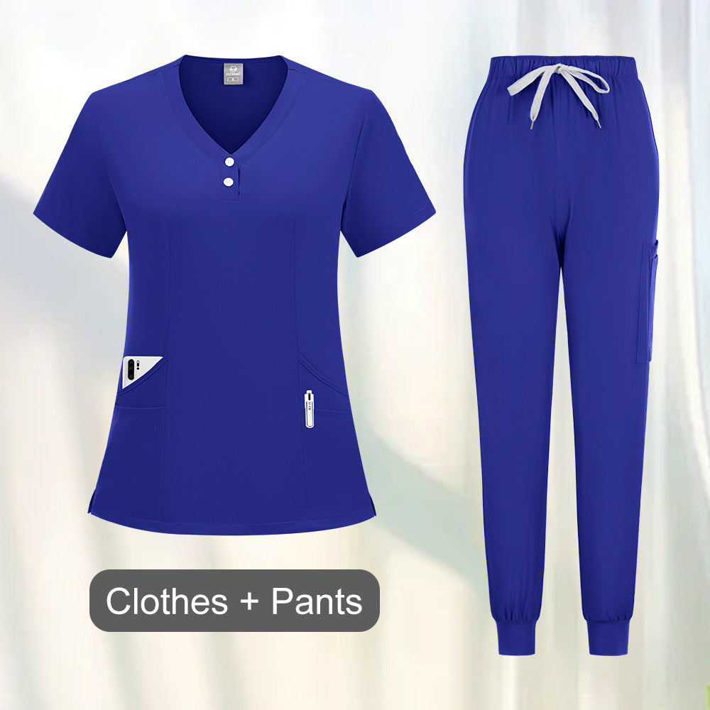 Work Uniform Scrub Top And Pants Nursing Set
