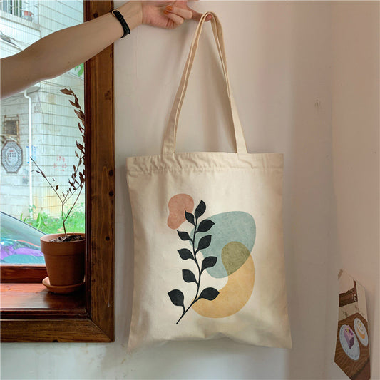 Plant Print Canvas Bag Personality Creative One-shoulder Student