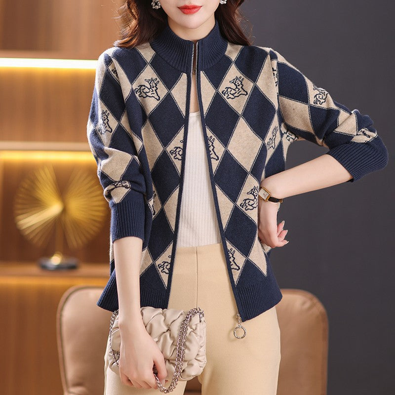 Design Sense Niche Lynlås Ståkrave Løs Sweater