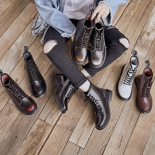 Handsome All Match Martin Boots Leather