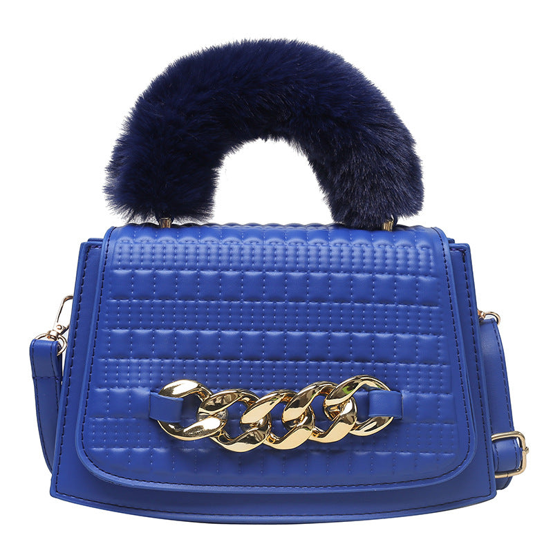 Plush Chain Handbag Ladies One-shoulder Diagonal