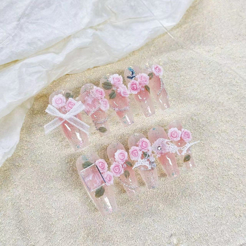 Nail Art Spring Little Flowers Summer Vibe Wearable Fake Nails