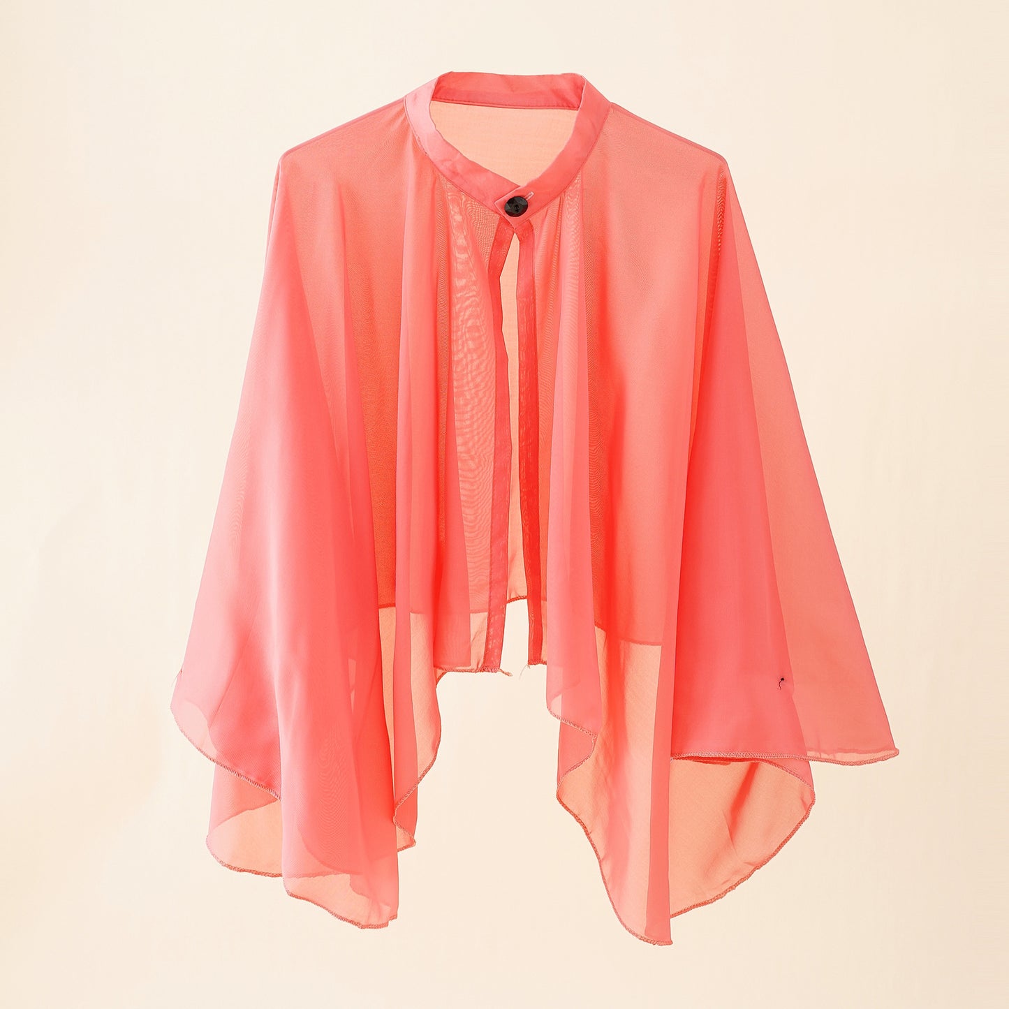 Solid Color Ventilation Shawl Button Chiffon Sunscreen Women's Fashion