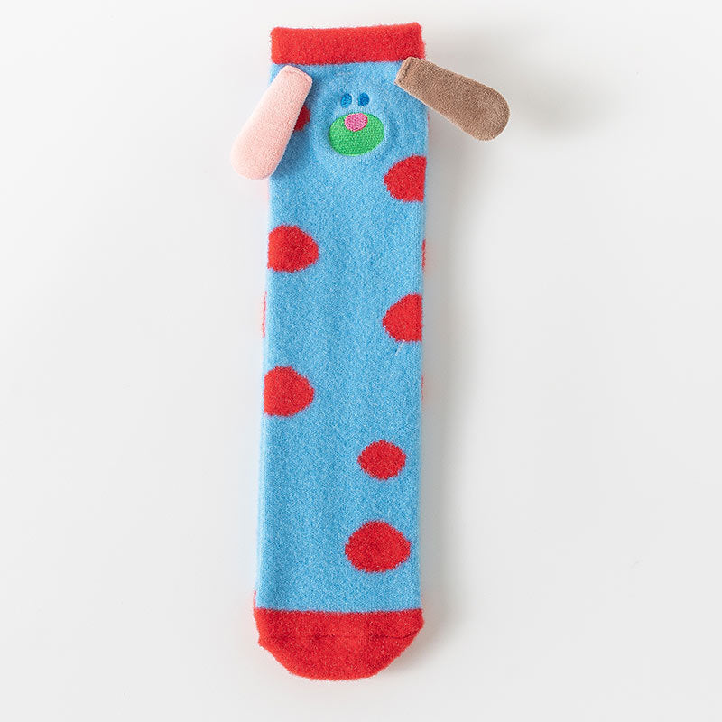 Coral Fleece Fleece Lined Padded Warm Keeping Tube Socks