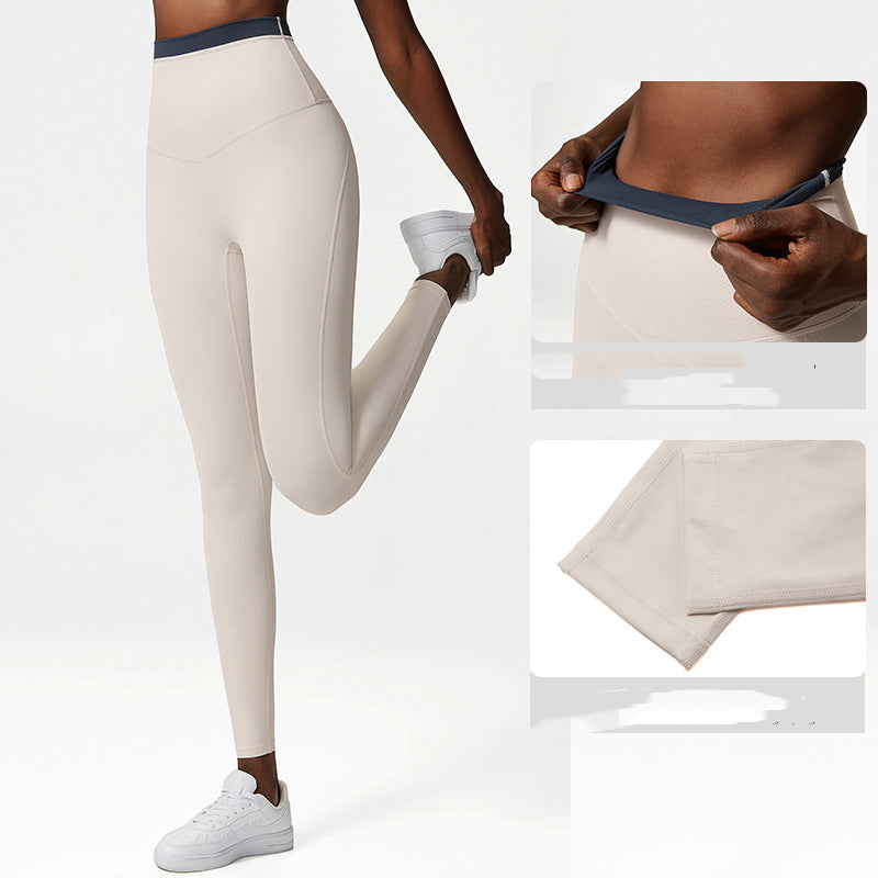 Anti-roll Sports Leggings Plus Size Stretch