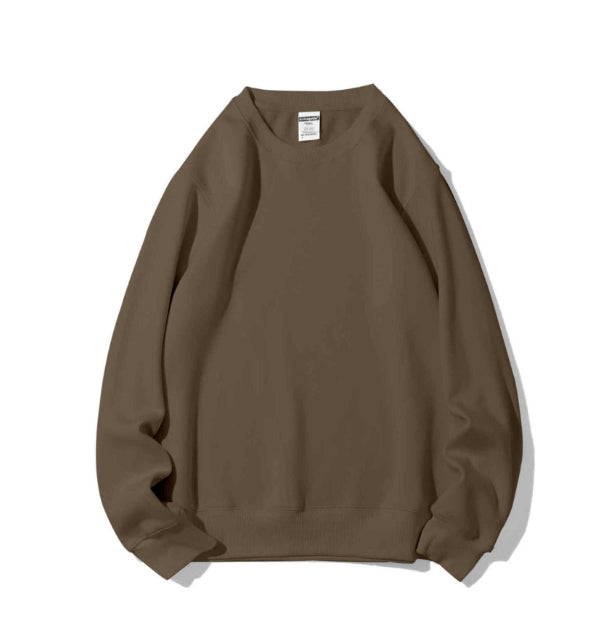 Polar Fleece Round Neck Sweater Fleece-lined Light Board Candy Color Long-sleeved Thickened Coat