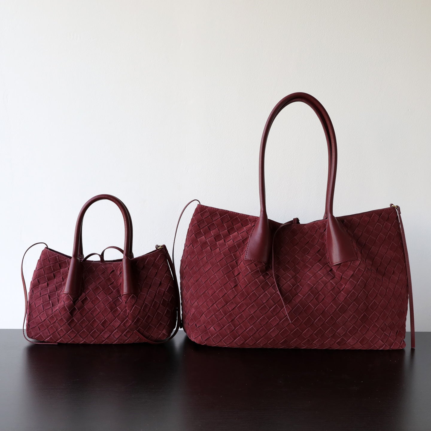 Handwoven Matte Cowhide Tote Bag With Large Capacity