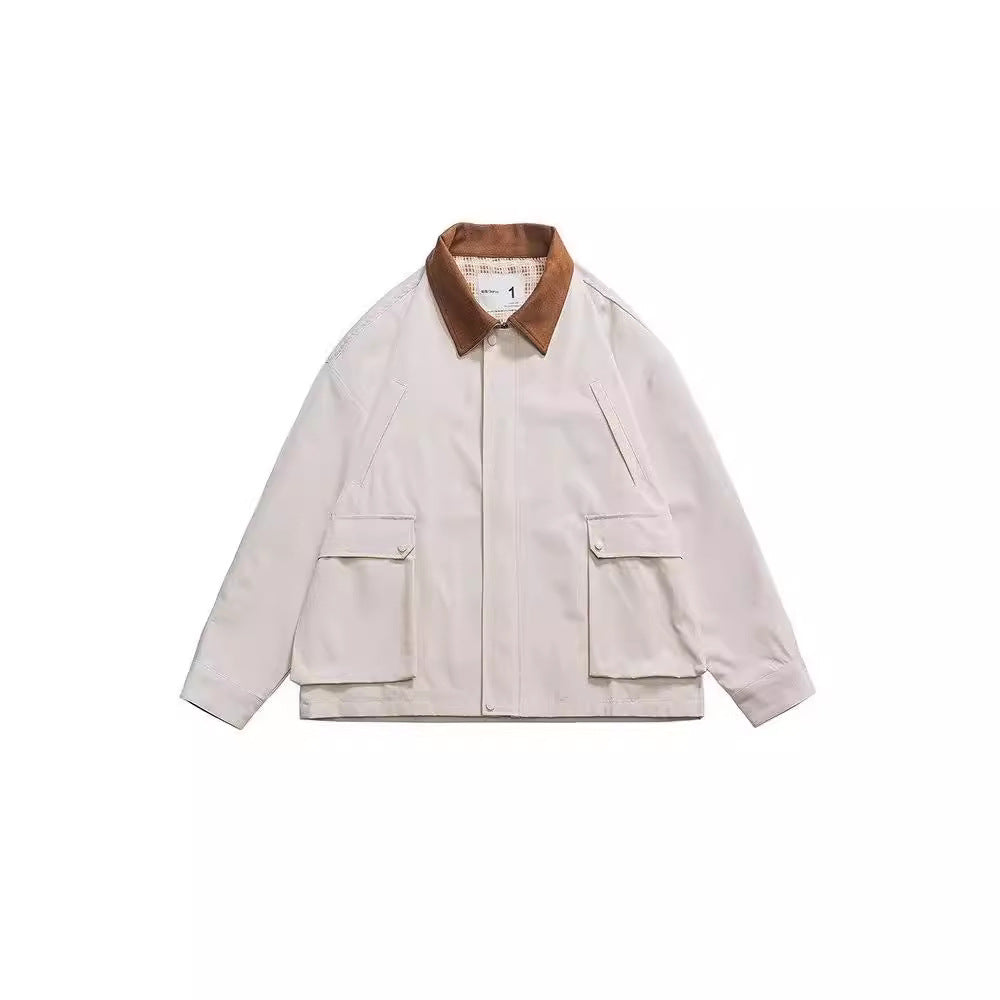 Loose Men's And Women's Large Workwear With Pocket Jacket
