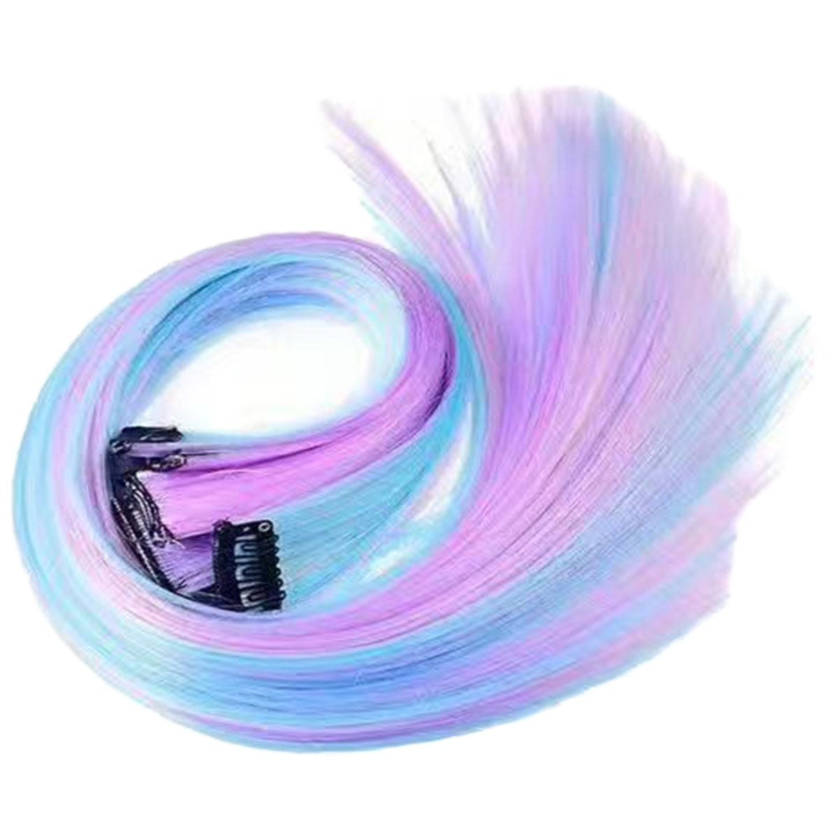One-card Color Gradient Seamless Straight Curly Hair