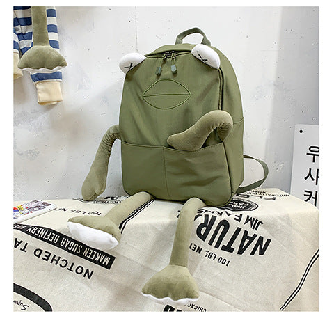 Cute Funny Cartoon Doll Large-capacity Backpack